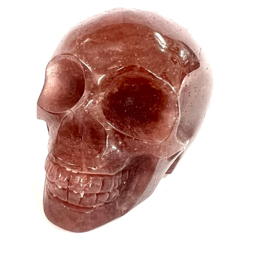 Strawberry Quartz Skull