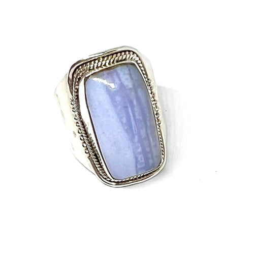 Blue Lace Agate Ring 